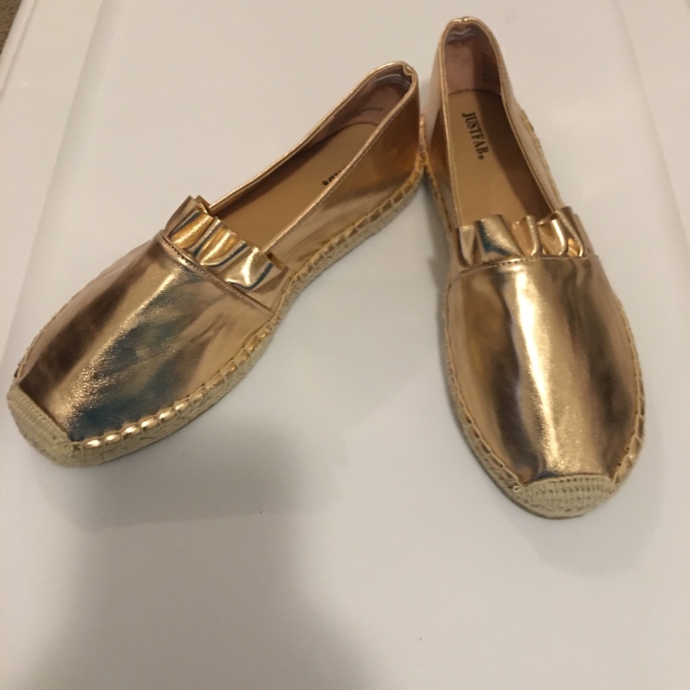 💥HP💥Keely Ruffle Espadrille-Gold Color - Picture 2 of 5